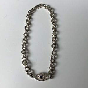 Evil Rue sterling silver rollo chain bracelet
